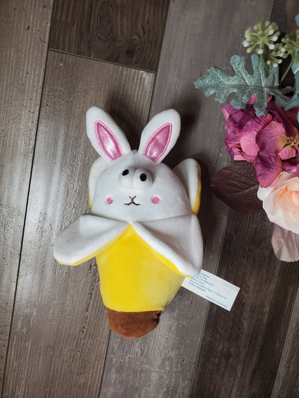 Way to Celebrate! Easter Bunny Banana Plush Toy NWOT